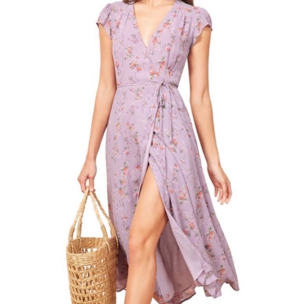 Reformation Carina Dress Lavender S